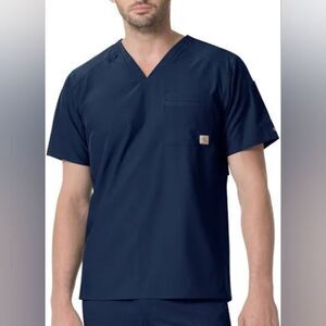 Men's Carhartt Navy Scrub Shirt Size Large